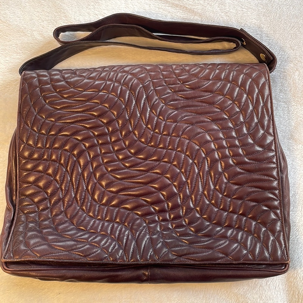 Maud Frizon leather messenger bag